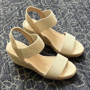 MIA Cream Wedge Sandals